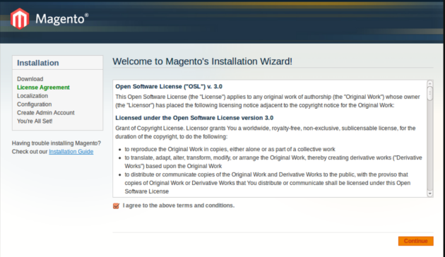 Magento Installation Stage 1